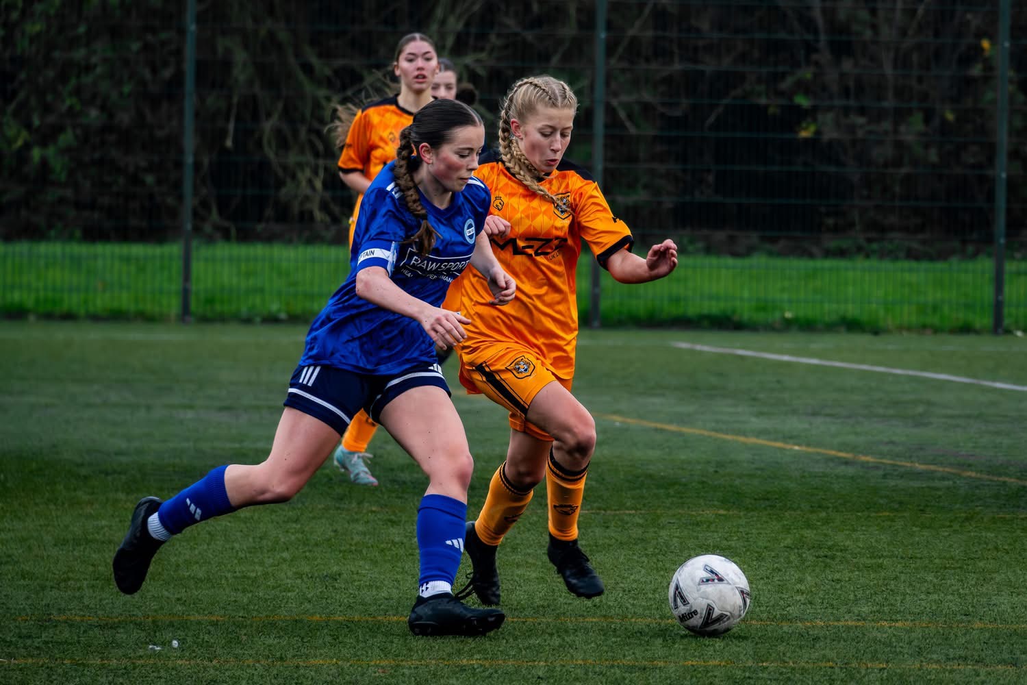 Zara Gibbs captaining Team Elite in midfield
